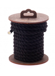 Черная хлопковая веревка для бондажа на катушке - 5 м. - Crazy Handmade - купить с доставкой в Омске