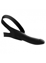 Черный кляп-страпон Masters Mini Face Fuck Strap-On - 14 см. - XR Brands - купить с доставкой в Омске