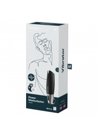 Черный мастурбатор с вибрацией Power Masturbator - Satisfyer - в Омске купить с доставкой