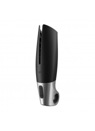 Черный мастурбатор с вибрацией Power Masturbator - Satisfyer - в Омске купить с доставкой