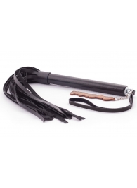 Черная кожаная плеть  Индиго  - 50 см. - Crazy Handmade - купить с доставкой в Омске