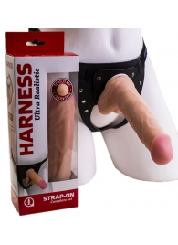 Страпон Harness из двух предметов: регулируемые трусики и насадка-фаллос - 17,5 см. - LOVETOY (А-Полимер) - купить с доставкой в Омске