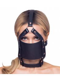 Черный намордник с кляпом-шаром Head Harness With A Gag - Orion - купить с доставкой в Омске