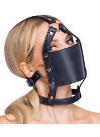 Черный намордник с кляпом-шаром Head Harness With A Gag - Orion - купить с доставкой в Омске