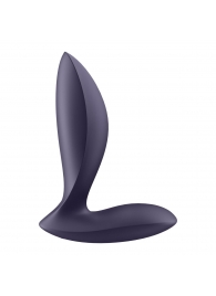 Фиолетовый анальный вибростимулятор Power Plug - Satisfyer - в Омске купить с доставкой