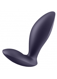 Фиолетовый анальный вибростимулятор Power Plug - Satisfyer - в Омске купить с доставкой