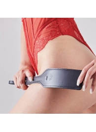Черная кожаная шлепалка SitaBlack - 30 см. - Sitabella - купить с доставкой в Омске