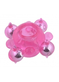 Эрекционное кольцо c бусинками - Toyfa Basic - в Омске купить с доставкой