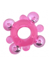 Эрекционное кольцо c бусинками - Toyfa Basic - в Омске купить с доставкой