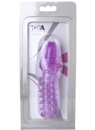 Фиолетовая насадка, удлиняющая половой член - 13,5 см. - Toyfa Basic - в Омске купить с доставкой