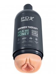 Телесный мастурбатор-вагина Shower Therapy Milk Me Honey - Pipedream - в Омске купить с доставкой