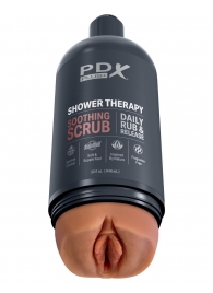 Мастурбатор-вагина цвета карамели Shower Therapy Soothing Scrub - Pipedream - в Омске купить с доставкой