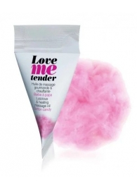 Съедобное согревающее массажное масло Love Me Tender Cotton Candy с ароматом сладкой ваты - 10 мл. - Love to Love - купить с доставкой в Омске