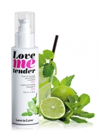 Съедобное согревающее массажное масло Love Me Tender Mojito с ароматом мохито - 100 мл. - Love to Love - купить с доставкой в Омске