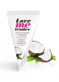 Съедобное согревающее массажное масло Love Me Tender Cocos с ароматом кокоса - 10 мл. - Love to Love - купить с доставкой в Омске