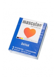 Презервативы с пупырышками Masculan Dotted - 3 шт. - Masculan - купить с доставкой в Омске