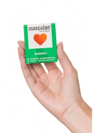 Презервативы анатомической формы Masculan Anatomic - 3 шт. - Masculan - купить с доставкой в Омске