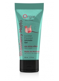 Съедобный интимный гель Orgie Lube Tube Cocktail Strawberry Mojito - 50 мл. - ORGIE - купить с доставкой в Омске