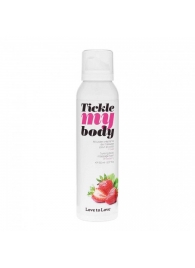 Массажная хрустящая пенка Tickle My Body Strawberry с ароматом клубники - 150 мл. - Love to Love - купить с доставкой в Омске