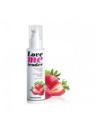 Съедобное согревающее массажное масло Love Me Tender Strawberry с ароматом клубники - 100 мл. - Love to Love - купить с доставкой в Омске