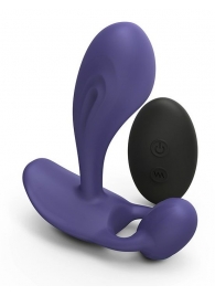 Темно-синий вибромассажер Witty P G Vibrator with Remote Control - Love to Love - в Омске купить с доставкой