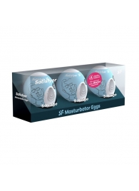 Набор из 3 мастурбаторов-яиц Satisfyer Savage - Satisfyer - в Омске купить с доставкой