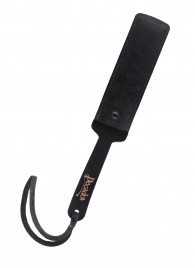 Черный кожаный пэддл - 37 см. - Pecado - купить с доставкой в Омске