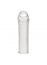 Текстурированная насадка на пенис Clear Textured Penis Enhancing Sleeve Extension - 16,5 см. - BlueLine - в Омске купить с доставкой