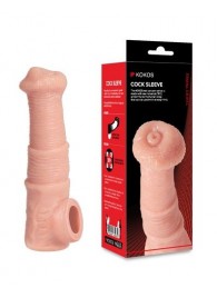 Телесная фантазийная насадка на член Cock Sleeve Size M - KOKOS - в Омске купить с доставкой