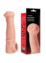 Телесная фантазийная насадка на член Cock Sleeve Size L - KOKOS - в Омске купить с доставкой