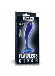 Синяя анальная втулка Flawless Clear Prostate Plug 6.0 - 15 см. - Lovetoy - в Омске купить с доставкой
