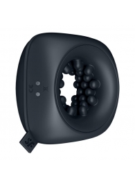 Черный мужской вибромассажер Ring Stroker - Satisfyer - в Омске купить с доставкой