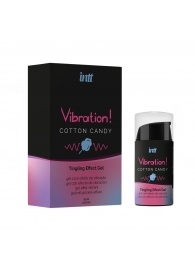 Жидкий вибратор Vibration Cotton Candy с ароматом сахарной ваты - 15 мл. - INTT - купить с доставкой в Омске