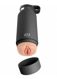 Серый мастурбатор в виде бутылки F*ck Flask - Pipedream - в Омске купить с доставкой