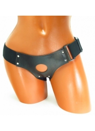 Трусики для страпона коричневого цвета - БДСМ Арсенал - купить с доставкой в Омске