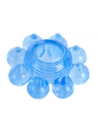 Голубая гелевая насадка-цветок - Toyfa Basic - в Омске купить с доставкой