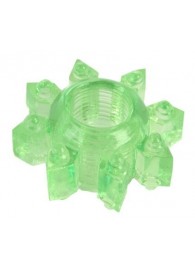 Зеленое эрекционное кольцо-звезда - Toyfa Basic - в Омске купить с доставкой