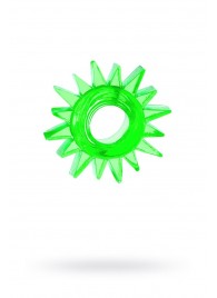 Зеленое эрекционное кольцо-солнце - Toyfa Basic - в Омске купить с доставкой