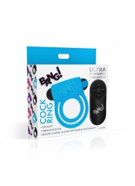 Голубое эрекционное виброкольцо 28X Remote Control Vibrating Cock Ring   Bullet - XR Brands - в Омске купить с доставкой
