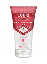 Интимный гель-смазка на водной основе Lubrimax Magic Strawberry - 75 мл. - ИнтелБИО - купить с доставкой в Омске
