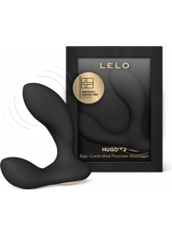Черный вибростимулятор простаты Hugo 2 - Lelo - в Омске купить с доставкой