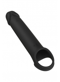 Черная насадка-удлинитель с вибрацией Vibrating Extender With Remote - Dream Toys - в Омске купить с доставкой