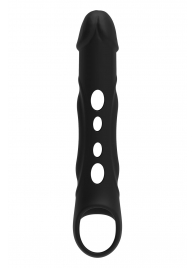Черная насадка-удлинитель Vibrating Extender With Remote с вибрацией - Dream Toys - в Омске купить с доставкой