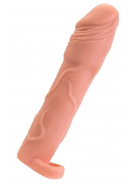 Телесная удлиняющая насадка с подхватом - 19 см. - ToyFa - в Омске купить с доставкой