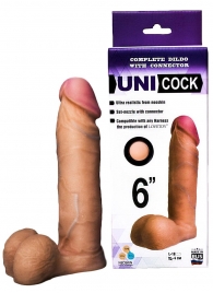 Насадка для страпона фаллической формы UNICOCK 6  - 18 см. - LOVETOY (А-Полимер) - купить с доставкой в Омске