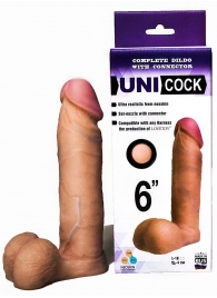 Насадка для страпона фаллической формы UNICOCK 6  - 18 см. - LOVETOY (А-Полимер) - купить с доставкой в Омске