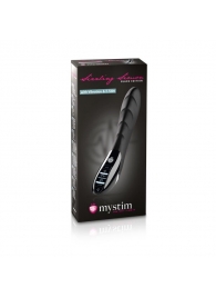 Вибратор с электростимуляцией Sizzling Simon Black Edition - 27 см. - MyStim - купить с доставкой в Омске