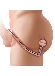 Кольцо на пенис с анальным стимулятором Stainless Steel Anal Hook   Cock Ring - BlueLine - в Омске купить с доставкой