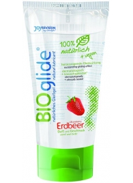Гель-смазка на водной основе с ароматом клубники BioGlide - 80 мл. - Joy Division - купить с доставкой в Омске