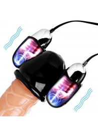 Черная стимулирующая насадка для головки полового члена Multi Speed Vibrating Penis Head Teaser - XR Brands - в Омске купить с доставкой